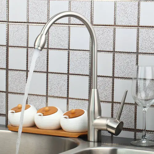 Hot Cold Deck Mount Single Handle Nickel Brushed Swivel 92289 Wash Basin Sink Kitchen Torneira Vessel