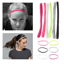 Горячие Женщины Мужчины Эластичный Спортивный футбол Йога Hairband Нескользящая повязка конский волос Ткань Веревка Нескользящая силиконовая подкладка