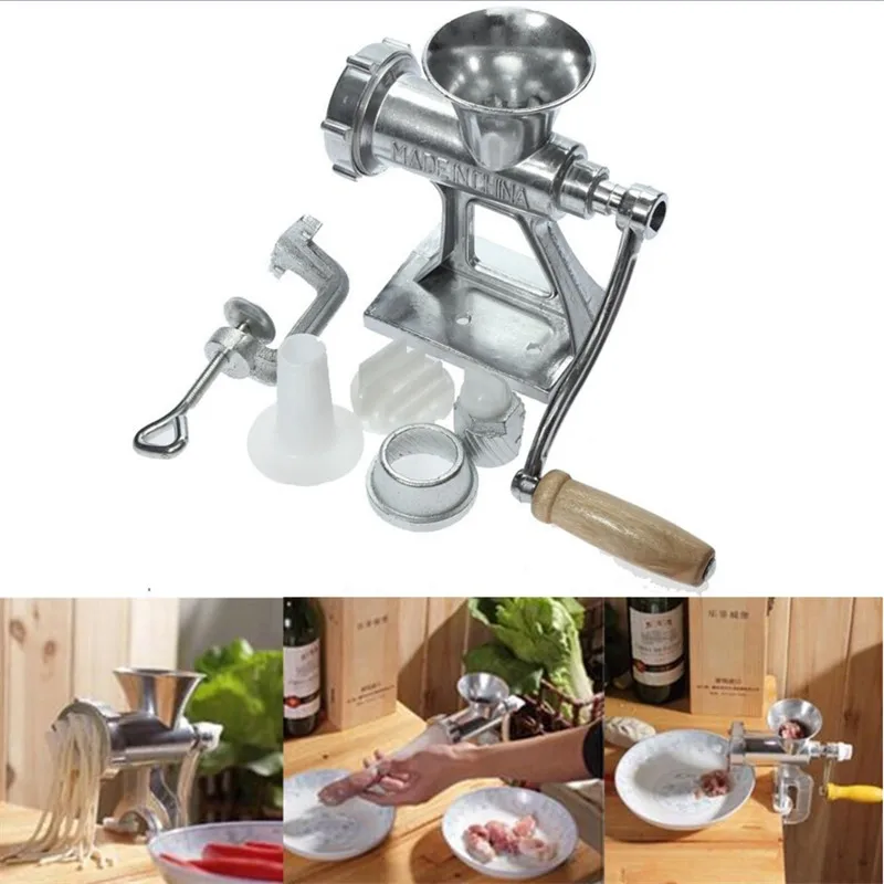 Fashion Hand Operated Crank Meat Grinder Mincer Heavy Duty Cast Iron Pasta Maker Manual Kitchen