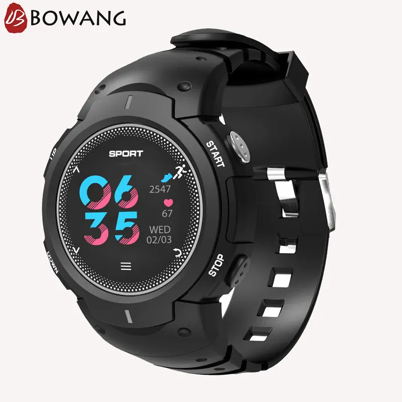 

Outdoor Sports Smart Watch 50m IP68 Waterproof Men BOWANG 3D Color Screen Heart Rate Monitor Smartwatch APP IOS Android W12