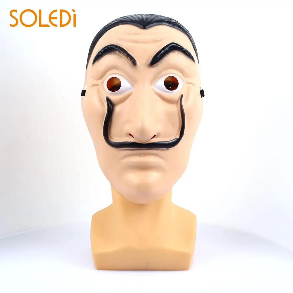 

Plastic Environmental Facepiece Halloween Mask Creative Headgear Attire for La Casa De Papel Dorpshipping
