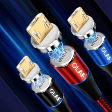 Cabo micro usb de carregamento magnético, cabo de carregamento magnético para samsung s7, xiaomi redmi note 5 cabo de dados de carregamento rápido pro