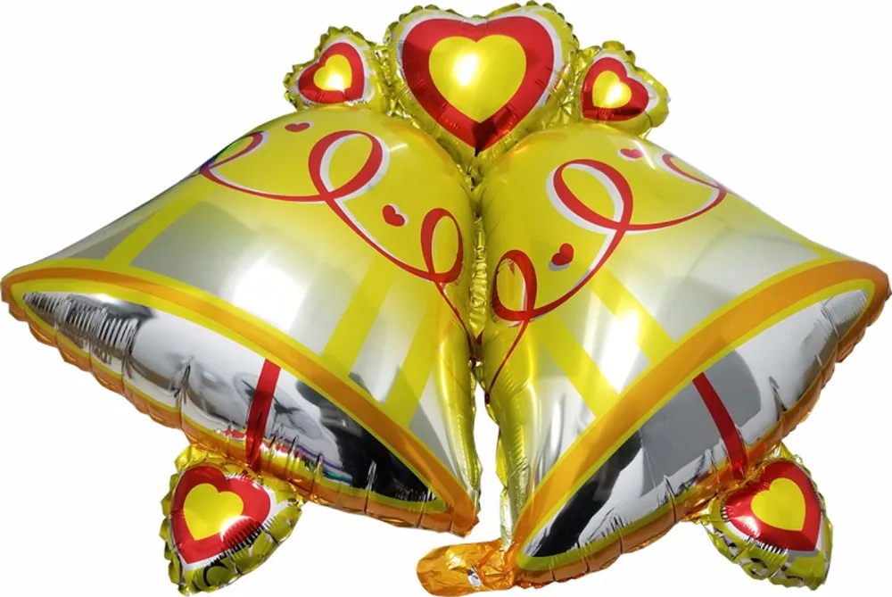 Christmas Bell Foil Balloons Event & Festival Supplies Large Merry