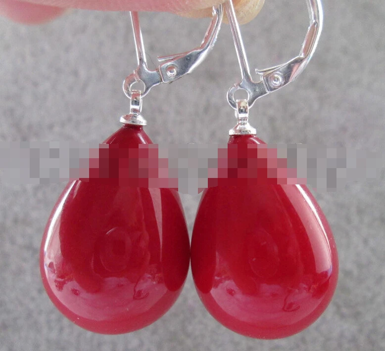 

1125 drip red sea shell pearl earring