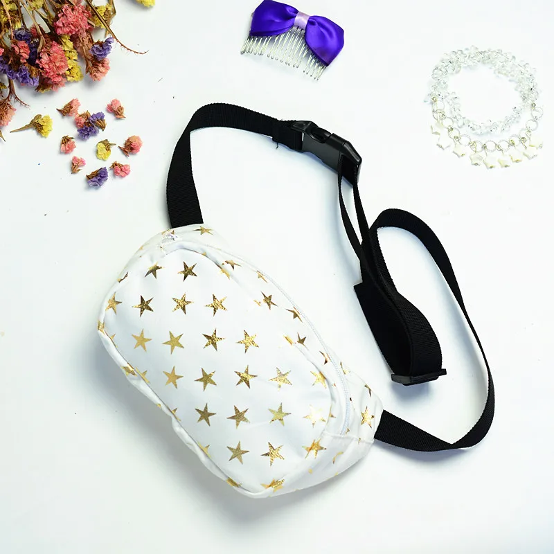 Дизайнер fanny pack 2018 модная летняя пляжная hip сумки маленький Принт звезды белый пояс Сумка Бум сумки деньги пояс Сумка поясная сумка s сумка