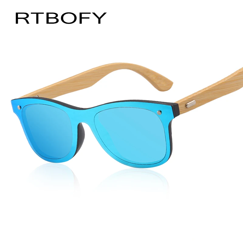 

RTBOFY Wood Sunglasses for Women & Men Bamboo Frame Glasses Handmade Wooden Eyeglasses, with Free Bamboo Gift Case 317-4