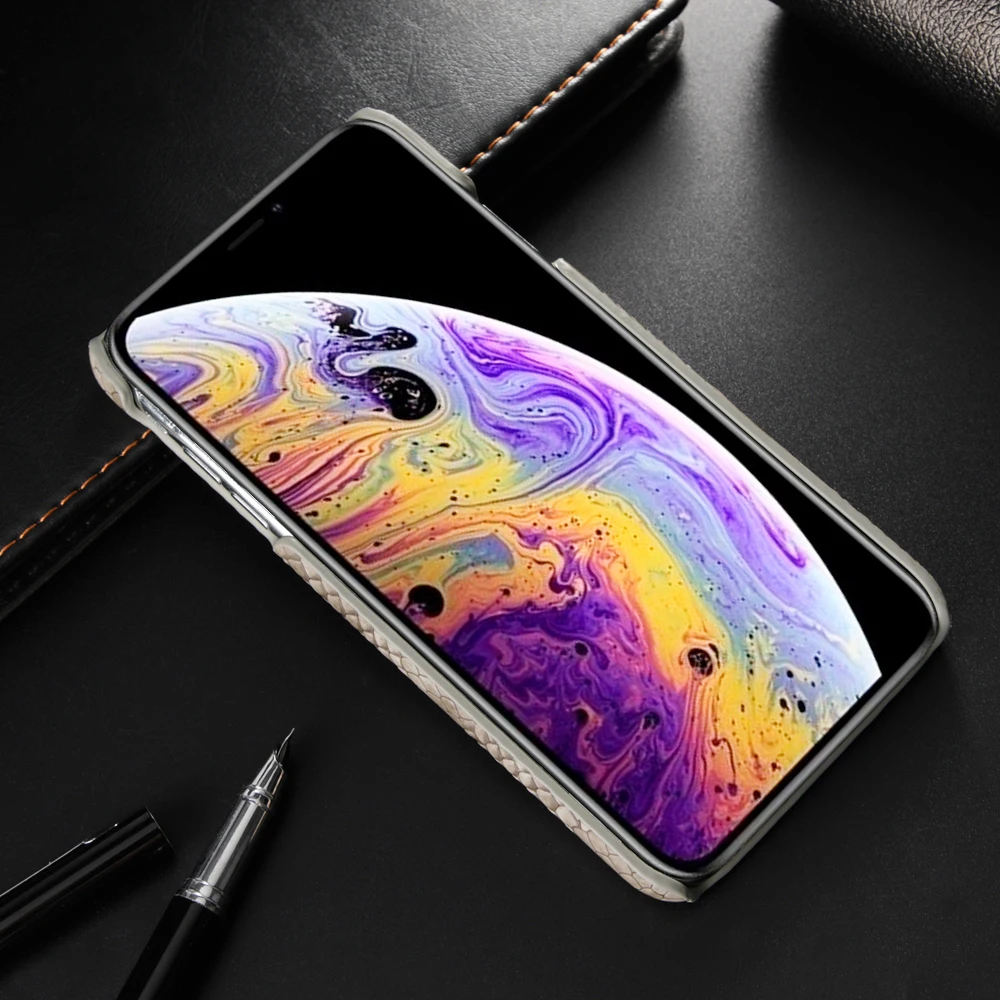 Роскошный чехол из змеиной кожи для Iphone Xs Max Xr X 11 8 7 6 Plus тонкий жесткий кожаный