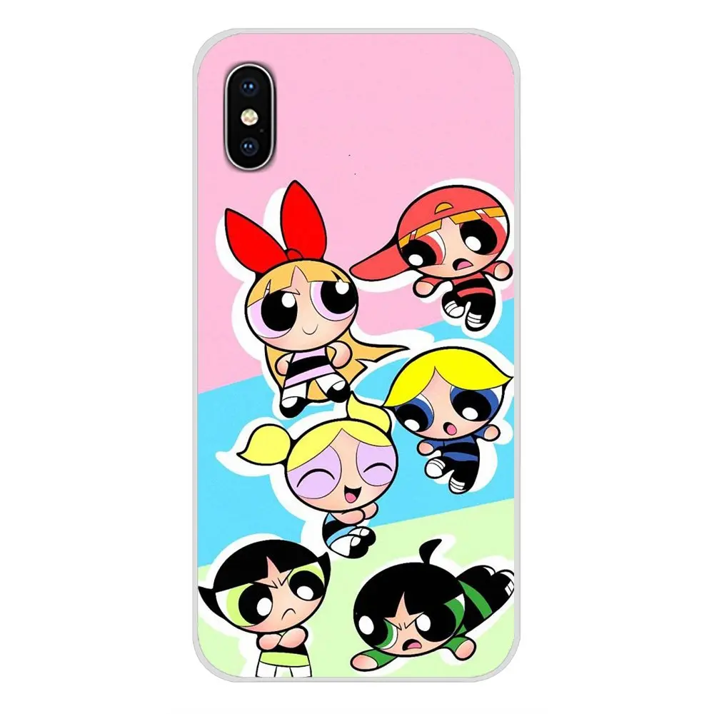 Power puff girls для Apple iPhone X XR XS MAX 4 4S 5 5S 5C SE 6 6S 7 8 Plus ipod touch 5 6 Аксессуары чехлы для телефонов - Цвет: images 5