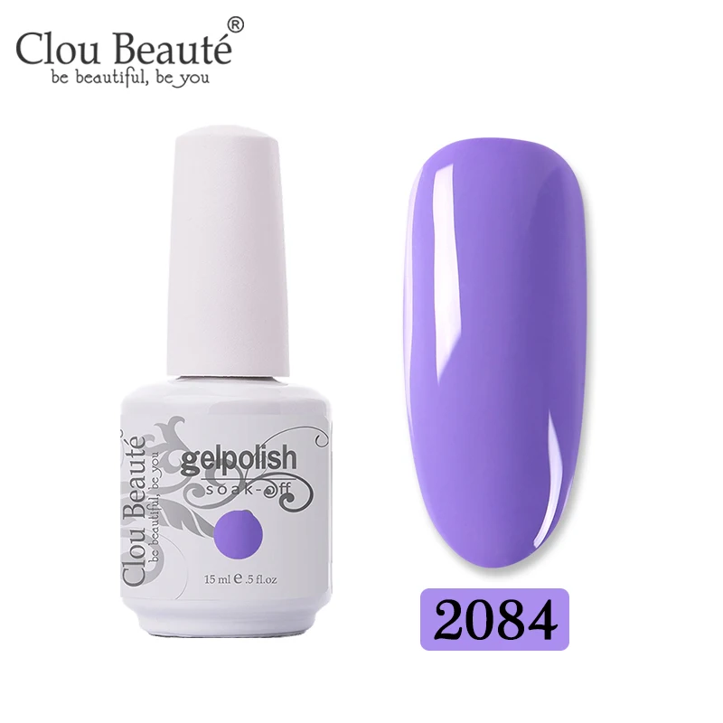 Clou Beaute 375 цветов набор гель-лаков полуперманентный Vernis Матовый верхний слой УФ-гель для ногтей топовый лак впитывающий Гель-лак - Цвет: 2084