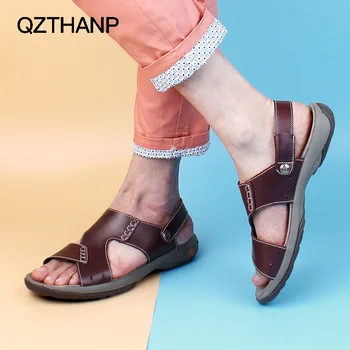 

Casual Sandal Shoes Men Male Adult Shoes Youth Trend Full Grain Leather Sandals Men Summer Shoes Men Breathable High Quality