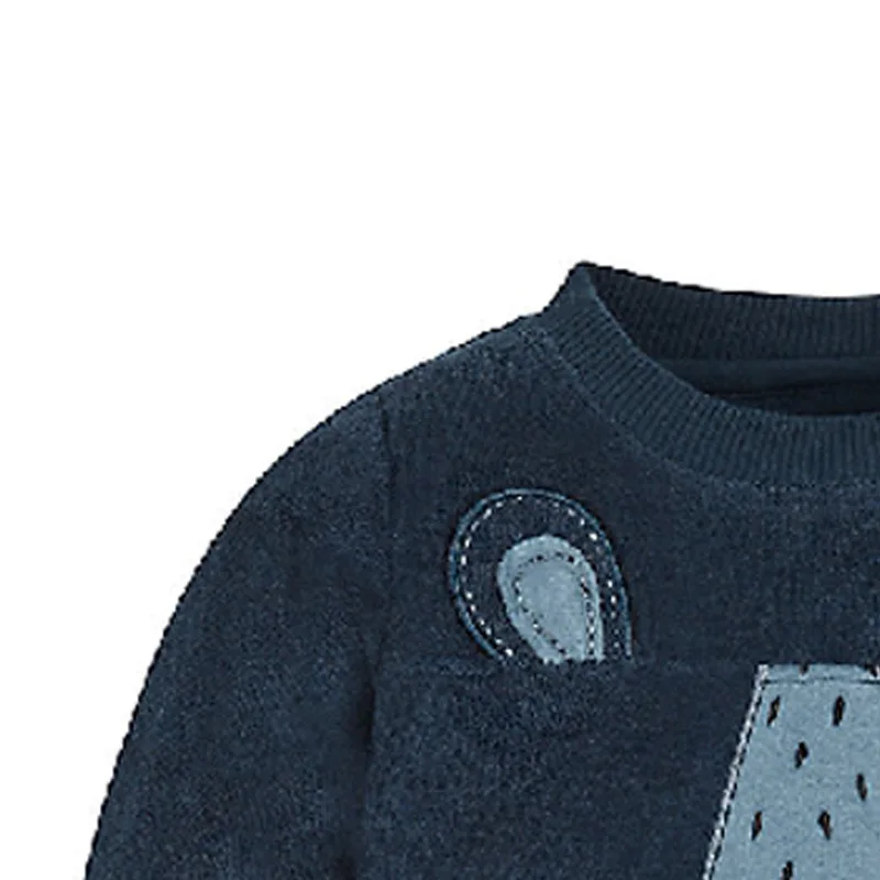 SAILEROAD/свитер с аппликацией в виде медведя для мальчиков от 2 до 7 лет осенний вязаный кардиган, детские футболки с длинными рукавами