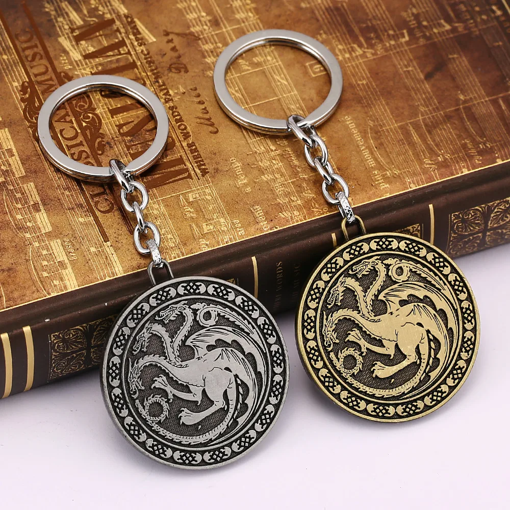

Game of Throne Keychain Song of Ice and Fire Targaryen Car Keychain Key Holder Llaveros Lannister Key ring Chaveiro 11907
