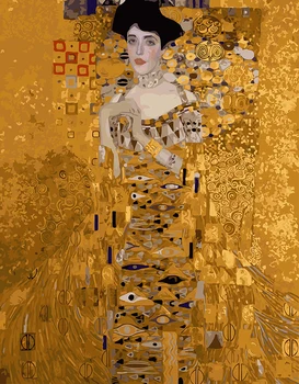 

Mrs. Klimt-Bauer Coloring by numbers 40*50cm paintings by numbers diy oil painting on canvas pictures on the wall Christmas