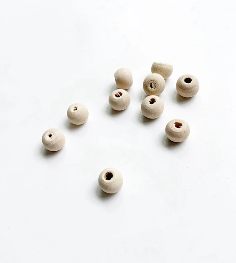 

Wood Spacer Beads 8mm Eco-Friendly Wooden Loose Beads Natural Round Big Hole 50 pieces Handmade Craft Supplies