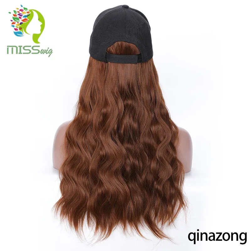 Miss wig кудрявый Кудрявый Длинный 22 дюймов натуральный черный колпачок волосы для наращивания шляпа шиньон синтетический термостойкий волос кусок - Цвет: NC/4HL