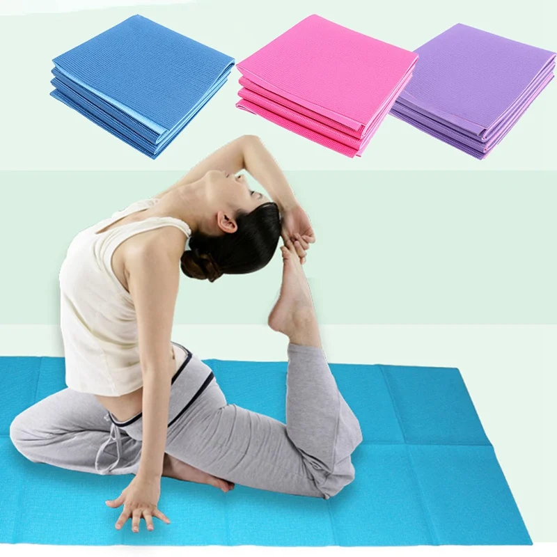 3 Colors Outdoor 6MM Foldable Exercise Yoga Mat Non slip Thick Pad