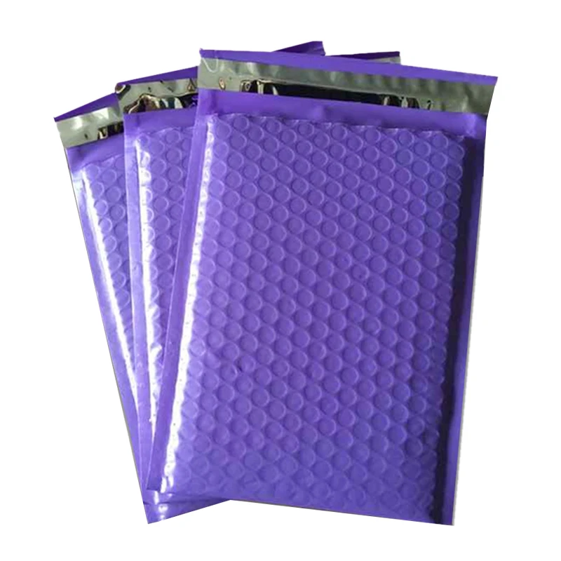 Plastic Poly Bubble Mailer Padded Mailing Bags/ Purple Color Superior