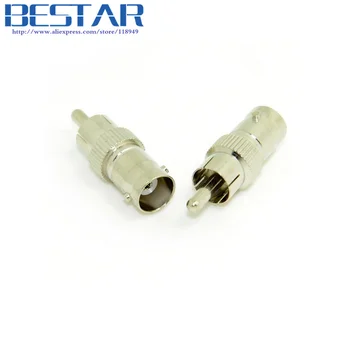 

10pcs/Lot RCA Male Plug to BNC Female Jack Adapter Connector Coupler for CCTV Camera