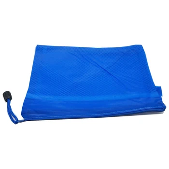 

A4 Fabric Zip Portfolio Bags Filing Document Pencil Storage Holder, A4 Blue