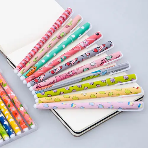 8 компл./лот гелевая ручка набор Симпатичные животные цветок цвет ручки для Подпись 0.38 мм шариковая ручка канцелярские школьные