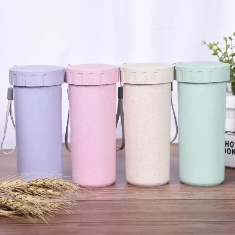 Buy 100PCS/LOT 400ML Colorful Wheat Straw Water Bottle