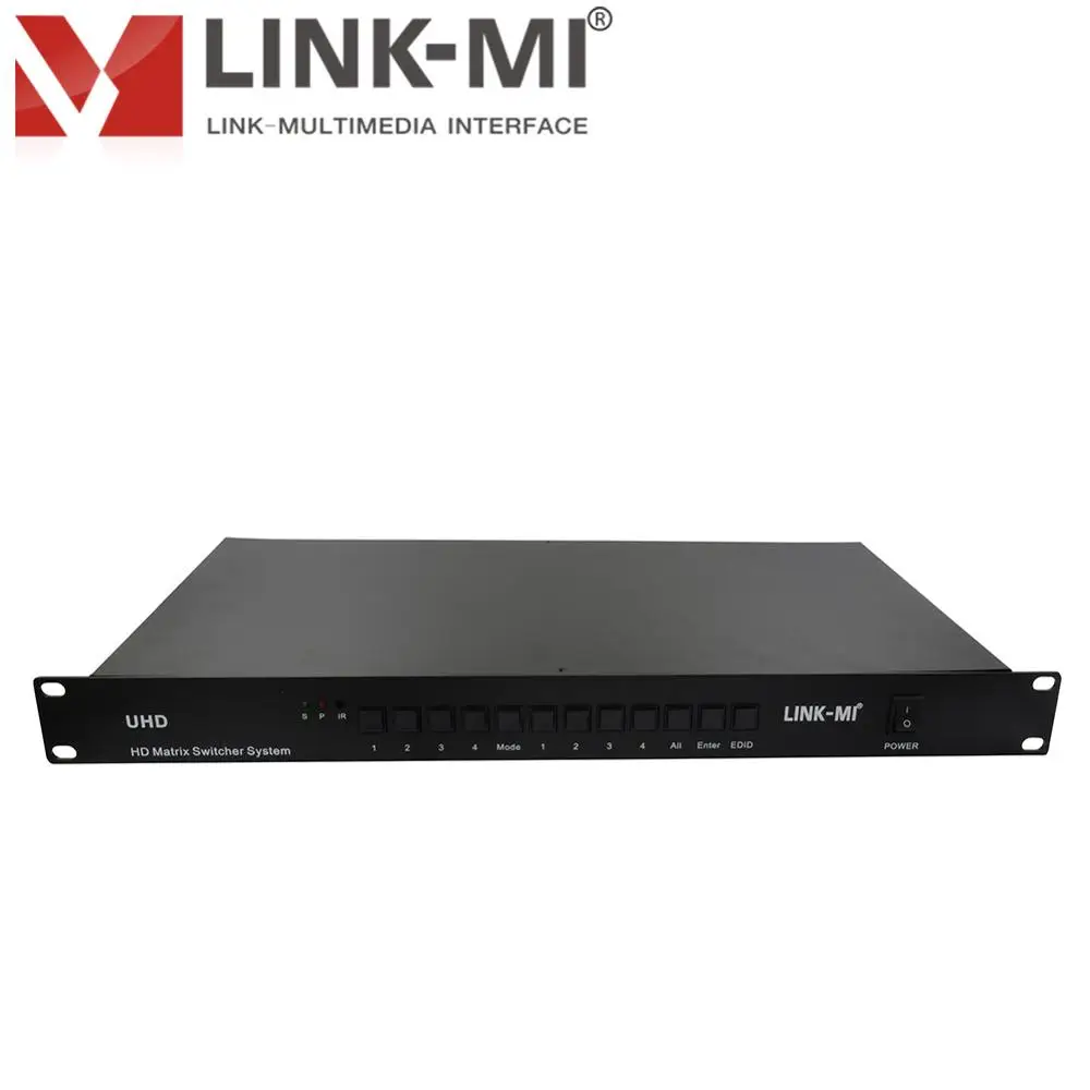 LINK-MI LM-MX44H 4X4 матричный hdmi-коммутатор Системы 4K@ 30 Гц 3840x2160P@ 30 Гц дополнительно TCP-IP управления