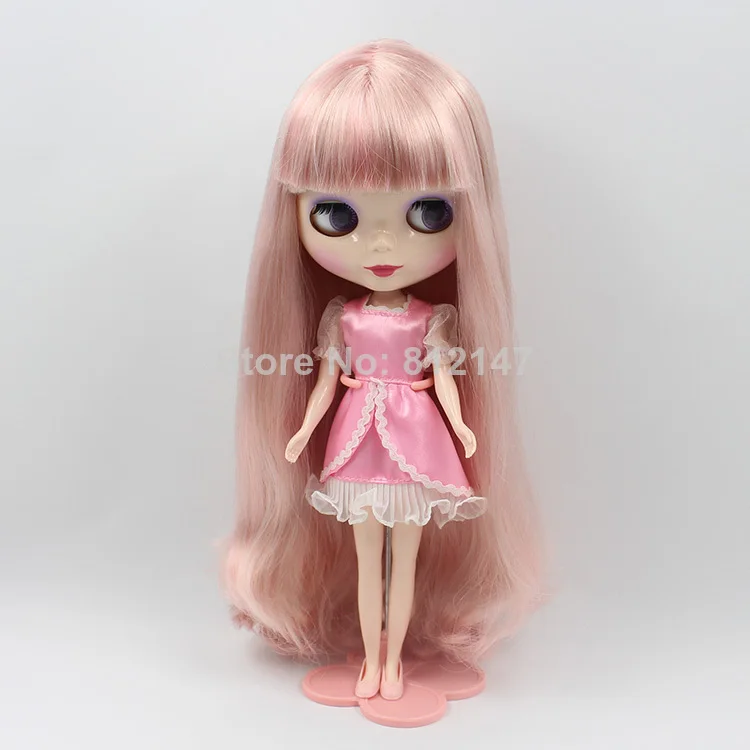 W014 Обнаженная кукла blyth(Смешанные розовые волосы