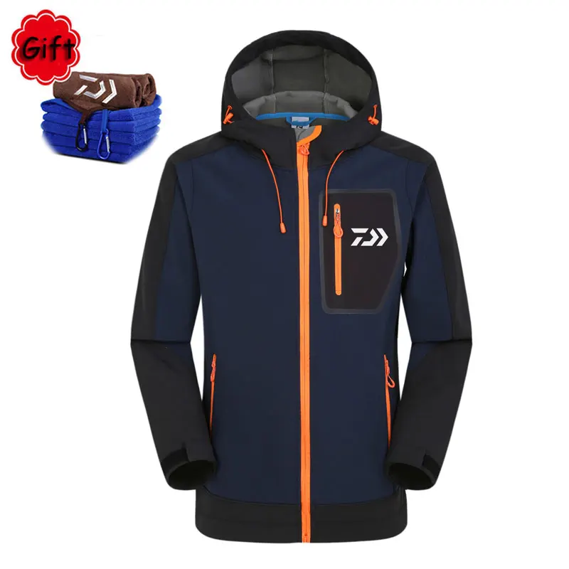 

Outdoor Fishing Clothing Men Keep Warm Spring Winter Waterproof Sunproof Fishing Coat Jersey Breathable with Free Towel