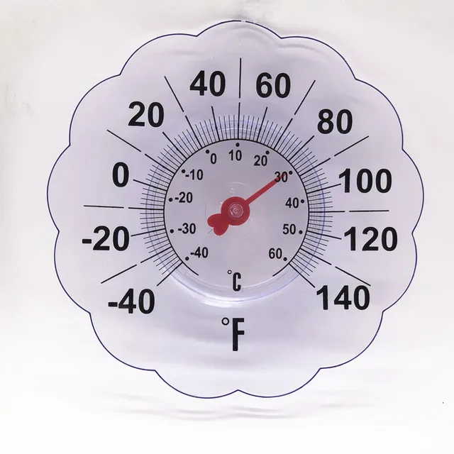 Large 7 Flower Design Indoor Outdoor Rubber Suction Cup Window Large 7 Flower Design Indoor Outdoor Rubber Suction Cup Window Thermometer