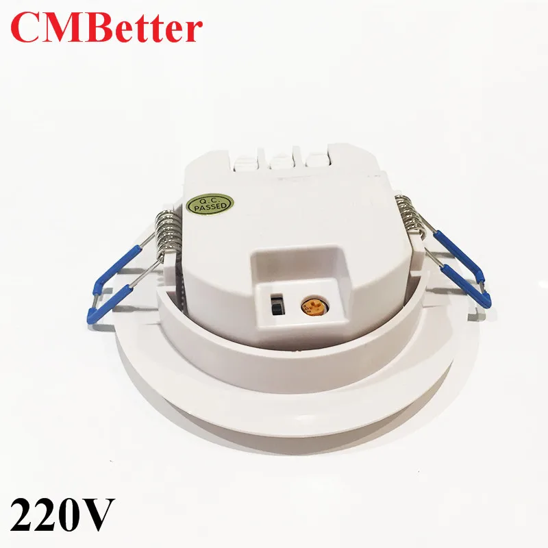 CMBetter 360 градусов переключатель утопленный ПИР потолок заполнение 220V человеческого тела индукционный датчик движения Детектор светильник