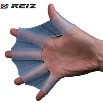 

REIZ 1 pair of Swimming glove Summer Swimming Gear Fins Hand Webbed Flippers Silicone Training Paddle Winter Diving accessories