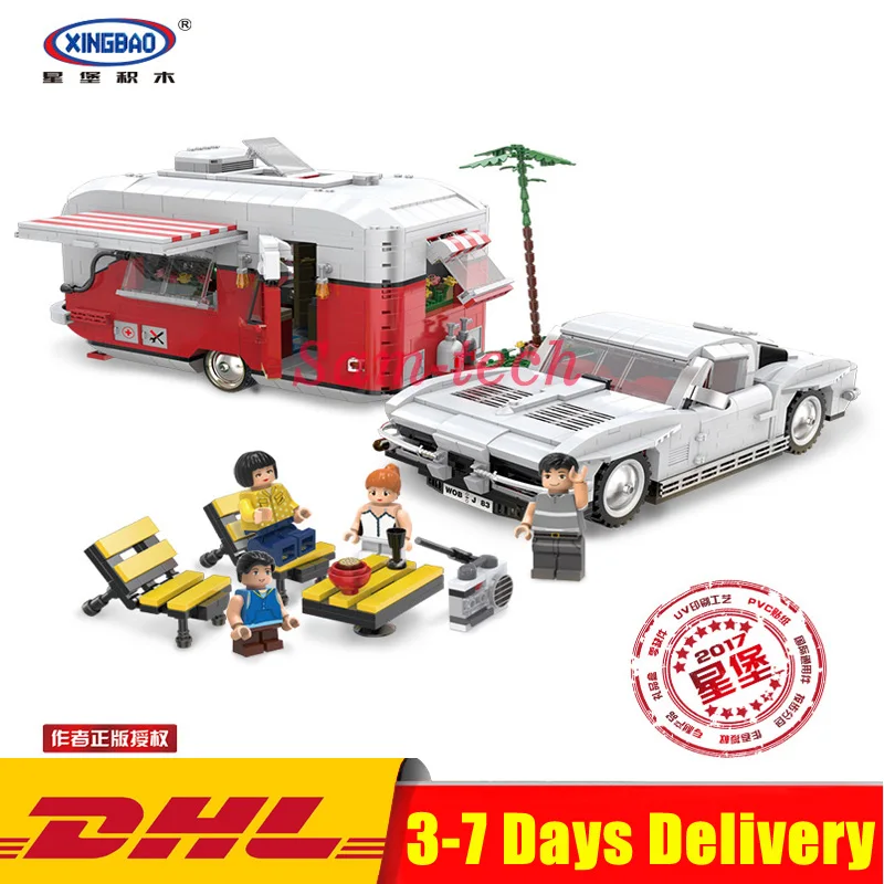 

XingBao 08003 2436Pcs New Creative Series The MOC Camper Set Children Educational Building Blocks Bricks Toys Model Gifts