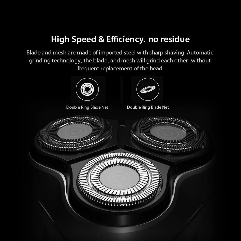 Новейшая электрическая бритва Xiaomi Enchen с черным камнем, 3D, умное управление, блокирующая защита, моющаяся бритва type-C, перезаряжаемая Мужская
