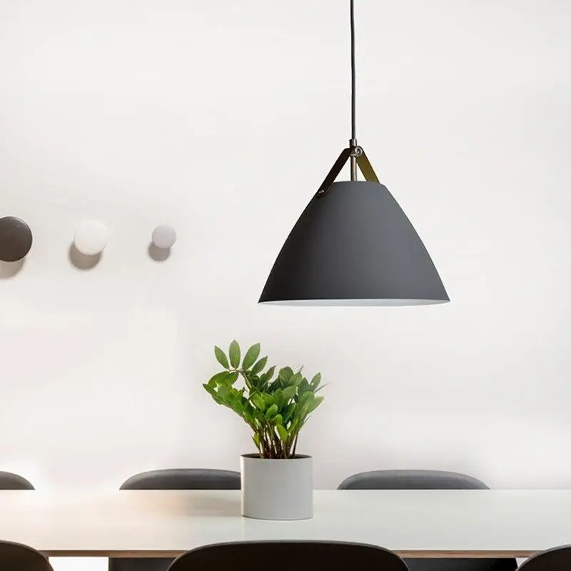 Скандинавский подвесной светильник s современный минималистичный светильник, кухонные подвесные лампы, домашний декор, регулируемый шнур, белый/черный/серый оттенок