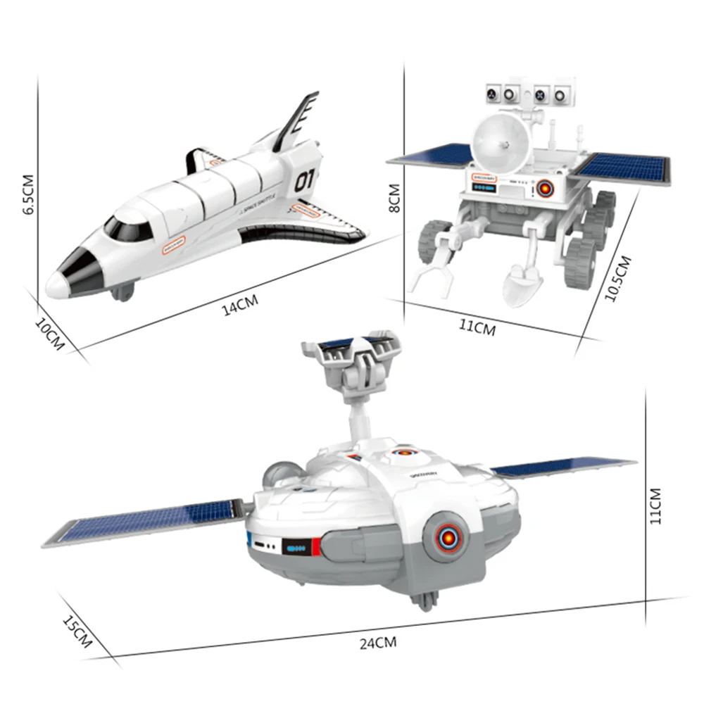 DIY строительный блок игрушка солнечной энергии образовательный космический корабль лунного исследования флота трансформации робот наборы дети подарок 3 в 1