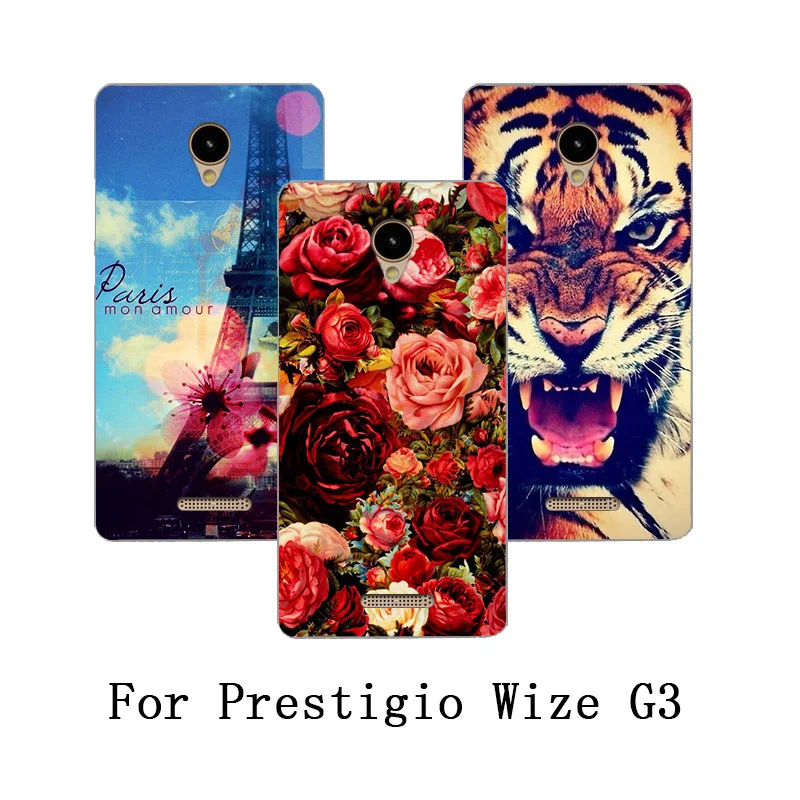 

For Prestigio Wize G3 Case Luxury Painting DIY Colored Flower animals And Towers Soft Tpu Case For Prestigio Wize G3 PSP3510 DUO
