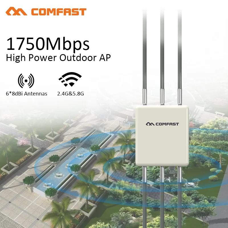 1750 м гигабитный 360 градусов крышка Водонепроницаемый Открытый AP WiFi роутер 5 8 ГГц