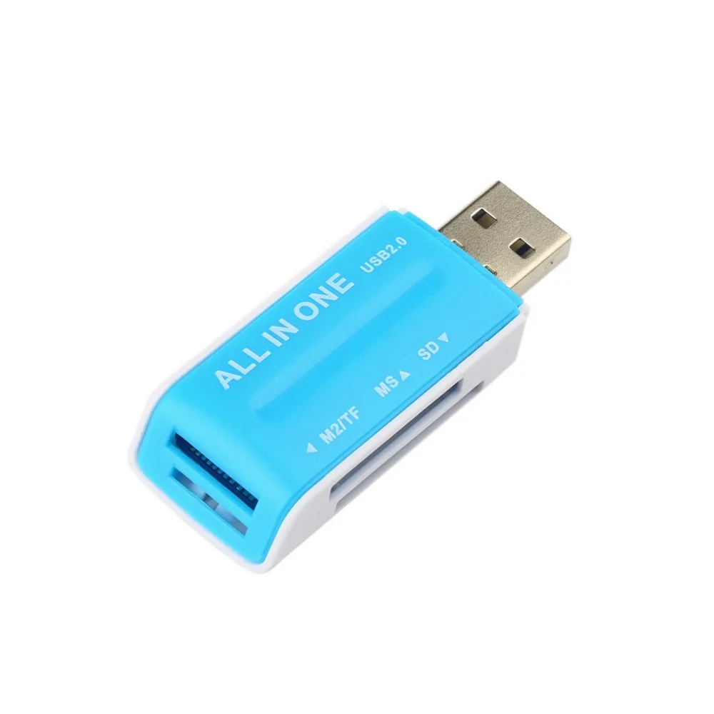 USB провод требуется все в одном портативный USB 2,0 мульти памяти флэш-карт ридер адаптер для SD TF M2 MS разъем