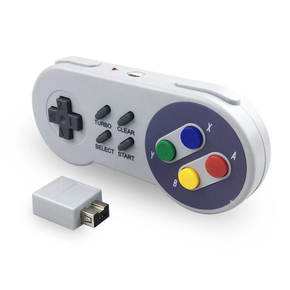 2,4G USB Беспроводной контроллер геймпад для супер-нойд SNES Классические мини Игровые приставки аксессуары