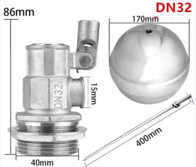 Плавающий шаровой клапан из нержавеющей стали, регулирующий уровень воды, клапан холодной и горячей воды, бачок для воды, полная автоматизация DN15-DN100