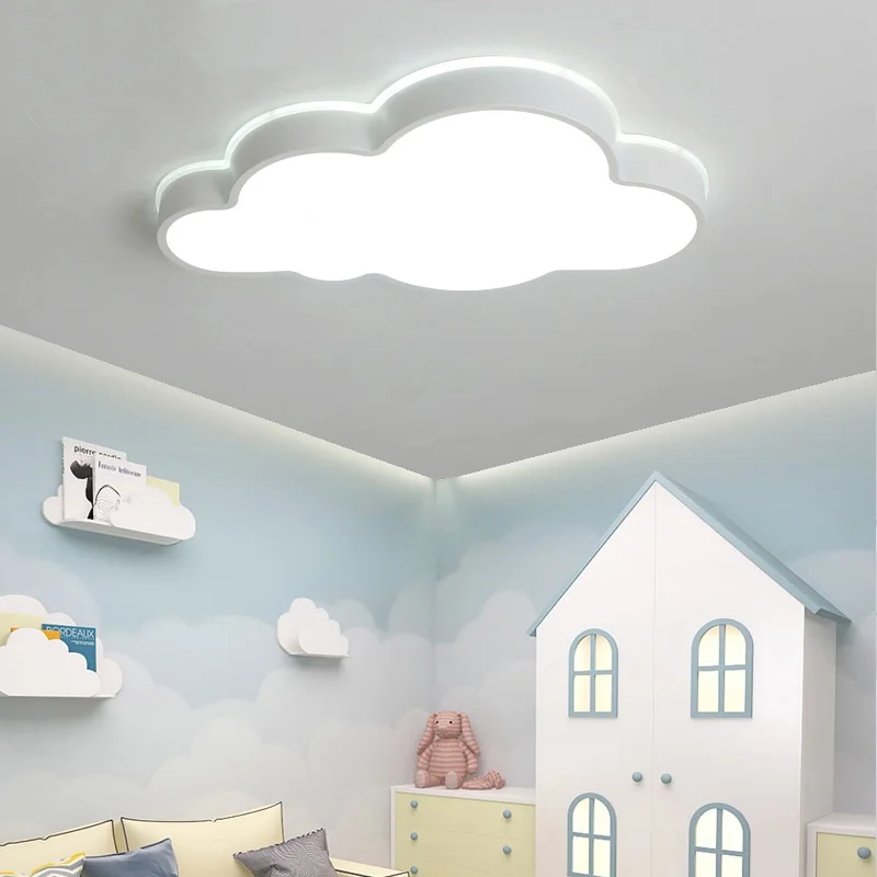 Современные светодиодные потолочные лампы в виде облаков для спальни, кабинета, детской комнаты, мультяшных детских огней