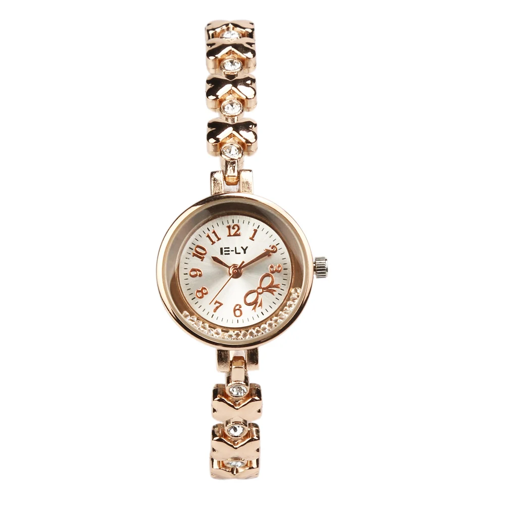 Luxury Rose Gold Bracelet Watches Women Ladies Fashion Crystal Dress