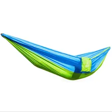 Большой размер 270*130 см Парашютная нейлоновая ткань садовый гамак Открытый путешествия Кемпинг качели для двух человек спальный подвесная сетка кровать