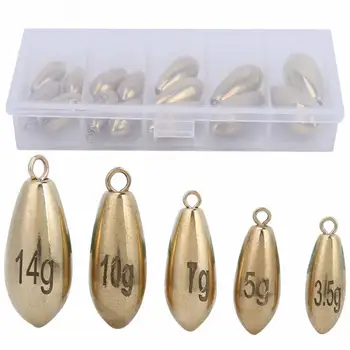 

16pcs Outdoor Fishing Weights Fishing Copper Sinkers Weights Anglers Tackle fishing tools accessories