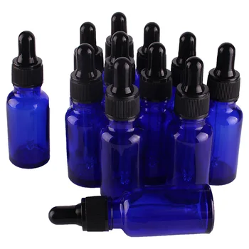

12pcs 20ml Blue Glass Dropper Bottles with Pipette for essential oils aromatherapy lab chemicals