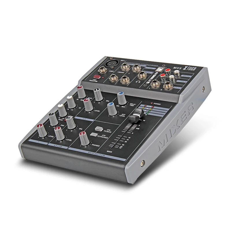 Usb микшер Профессиональный с 5 каналами звуковая консоль DJ аппарат