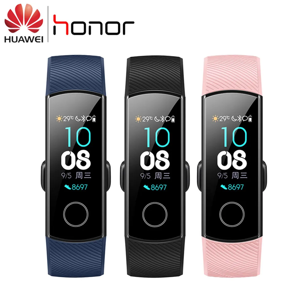 

Huawei Honor Band 4 Smart Watch Bracelet band 0.95'' Amoled Color Touchscreen Sport Swim Posture Heart Rate Sleep Snap Monitor