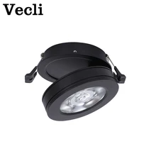 Cob круглые черные прожекторы светодиодные ультра-тонкие настенные поверхностные светильники потолочные скандинавские трековые светильники складные 3 w 5 w прожекторы