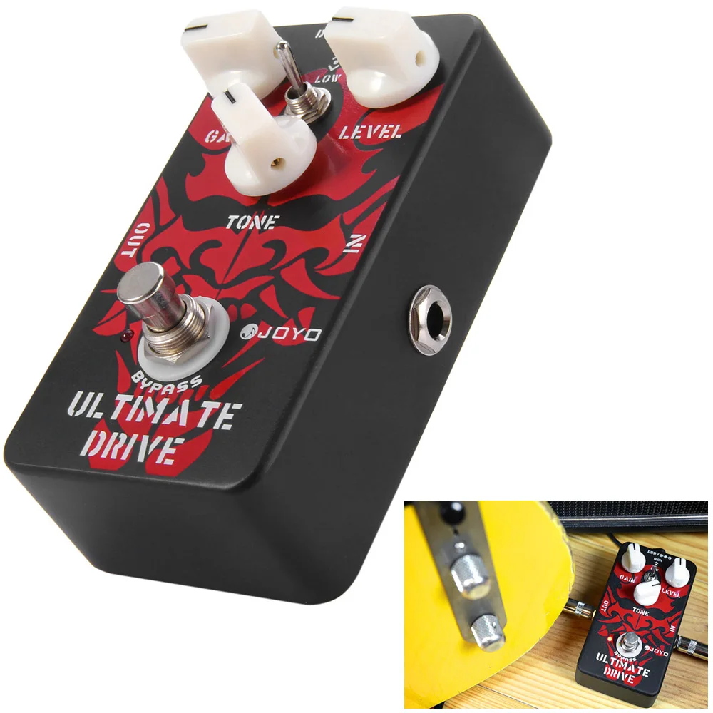 JOYO JF 02 педаль эффектов для электрогитары True Bypass Design Ultimate Drive Гитара с алюминиевым