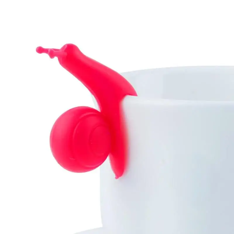 10 шт. чайные зажимы Симпатичные Улитка Форма Силиконовые Чай сумка держатель Творческий чашки кружка Чайные зажимы висит инструменты